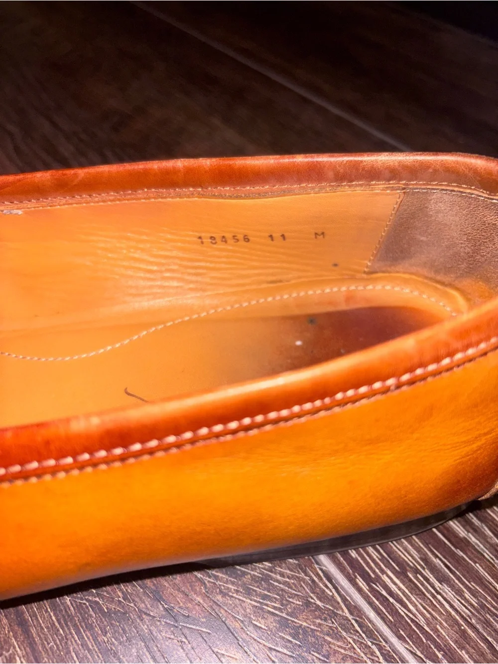 Men's Leather Bit Loafers in Cognac Brown